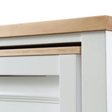 Medley 54" Kitchen Island With Slide Out Table in White | KD-01-W
