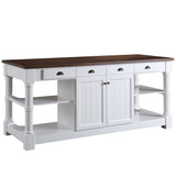 Complete your kitchen renovation with the Monterey 80" Kitchen Island by Design Element. 