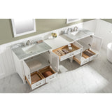 Estate Transitional 102" Double Sink Bathroom Vanity Modular Set in White | ES-102MC-WT