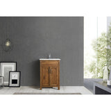 The Bryson 24 inch single sink vanity by Design Element combines classic rustic charms with modern features. 