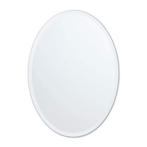 Vera 20" W x 28" H Oval Frameless Mirror | MIR-2028-OV-FL-PK1