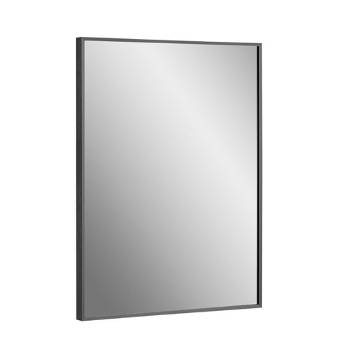 Design Element Vera 24 in. x 32 in. Modern Rectangle Framed Matte Black Wall Mount Vanity Mirror | MIR-2432-SQ-BK