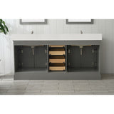 Milano Transitional Gray 72" Double Sink Vanity | ML-72-GY