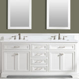 Milano Transitional White 72" Double Sink Vanity | ML-72-WT