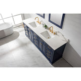 Milano Transitional Blue 84" Double Sink Vanity | ML-84-BLU
