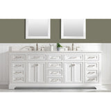 Milano Transitional White 84" Double Sink Vanity | ML-84-WT