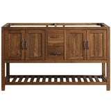 Austin 59 in. W x 21.5 in. D Bath Vanity Cabinet Only in Walnut by Design Element | DEC4006-C-CB