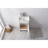 Stella Modern White 16.5" Single Sink Vanity | S03-17-WT
