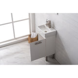 Stella Modern White 16.5" Single Sink Vanity | S03-17-WT