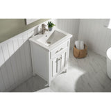 Cameron Transitional 24" White Single Sink Vanity | S09-24-WT