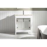 Cameron Transitional 30" White Single Sink Vanity | S09-30-WT