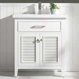 Cameron Transitional 30" White Single Sink Vanity | S09-30-WT