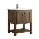 Austin Rustic Walnut 30" Single Sink Vanity | DEC4006-30