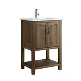 The Austin 24 inch single sink vanity by Design Element combines classic rustic charms with modern features.