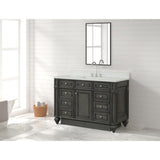 Other fine details include white ceramic sinks with overflow, dovetail joint drawer construction, toe kick, predrilled holes to accommodate 8-inch widespread faucets, and multi-layer paint finish on the cabinets provide beauty and durability for years to come. Mirrors, faucets and drains are not included.