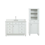 Winston Traditional 48" Single Vanity in White | WN-48-W