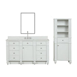 Winston Traditional 60" Single Vanity in White | WN-60S-W