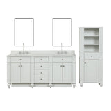Winston Traditional 72" Double Vanity in White | WN-72-W