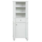 Winston Traditional 64" H X 24" W Linen Tower in White | WN-LNTR-W
