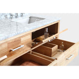 London 72" Honey Oak Transitional Double Sink Vanity Set