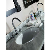 Marcos 72" Espresso Modern Double Sink Vanity Set With Carrara Marble Countertop