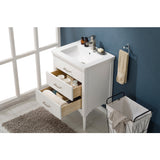 Design Element Mason 24" White Transitional Single Sink Vanity