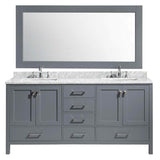 Design Element 72" London Hyde Double Sink Vanity Set in White or Espresso - DEC082B