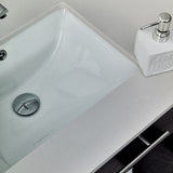 Lucera 24" Espresso Modern Wall Hung Undermount Sink Vanity w/ Medicine Cabinet