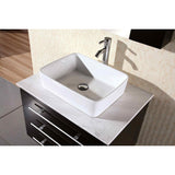 Portland 30" Espresso Modern Single Sink, Wall Mount Vanity Set