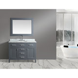 London 48" Gray Transitional Single Sink Vanity Set