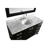 Design Element London 54" Espresso Transitional Single Sink Vanity Set