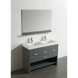Citrus 48" Gray Modern Double Sink Vanity Set