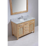London 48" Honey Oak Transitional Single Sink Vanity Set