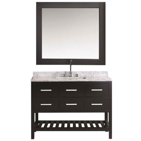 Design Element London 48"Espresso Transitional Single Sink Vanity Set