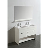Citrus 48" White Modern Double Sink Vanity Set
