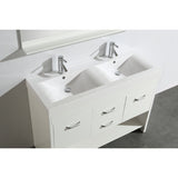Citrus 48" White Modern Double Sink Vanity Set