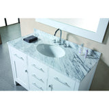 London 48" White Transitional Single Sink Vanity Set