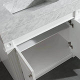 Odyssey 88" White Modern Double Sink Vanity Set w/ Trough Style Sinks