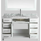 Design Element London 54" White Transitional Single Sink Vanity Set