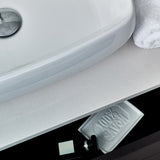 Fresca Lucera 60" Espresso Modern Wall Hung Double Vessel Sink Bathroom Vanity