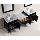2 London 30" Espresso Transitional Single Sink Vanity Set w/ 1 Make-up Table