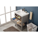 Design Element Cara 24" Gray Modern Single Sink Vanity
