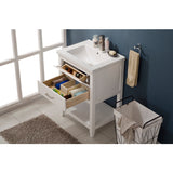 Design Element Cara 24" White Modern Single Sink Vanity