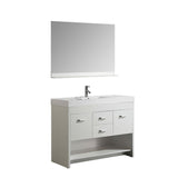 Citrus 48" White Modern Single Sink Vanity Set