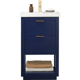 Design Element Klein 20" Blue Modern Single Sink Vanity