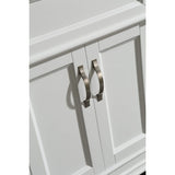 Hudson 60" White Transitional Double Sink Vanity With White Carrara Marble Top