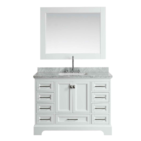 Design Element Omega 48" White Transitional Single Sink Vanity