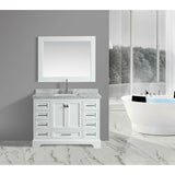 Design Element Omega 48" White Transitional Single Sink Vanity
