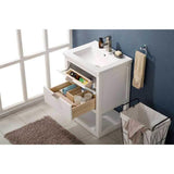 Design Element Klein 24" White Modern Single Sink Vanity