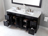 Virtu USA Talisa 72" Espresso Double Bathroom Vanity Set - ED-25072-WM-ES - Bath Vanity Plus